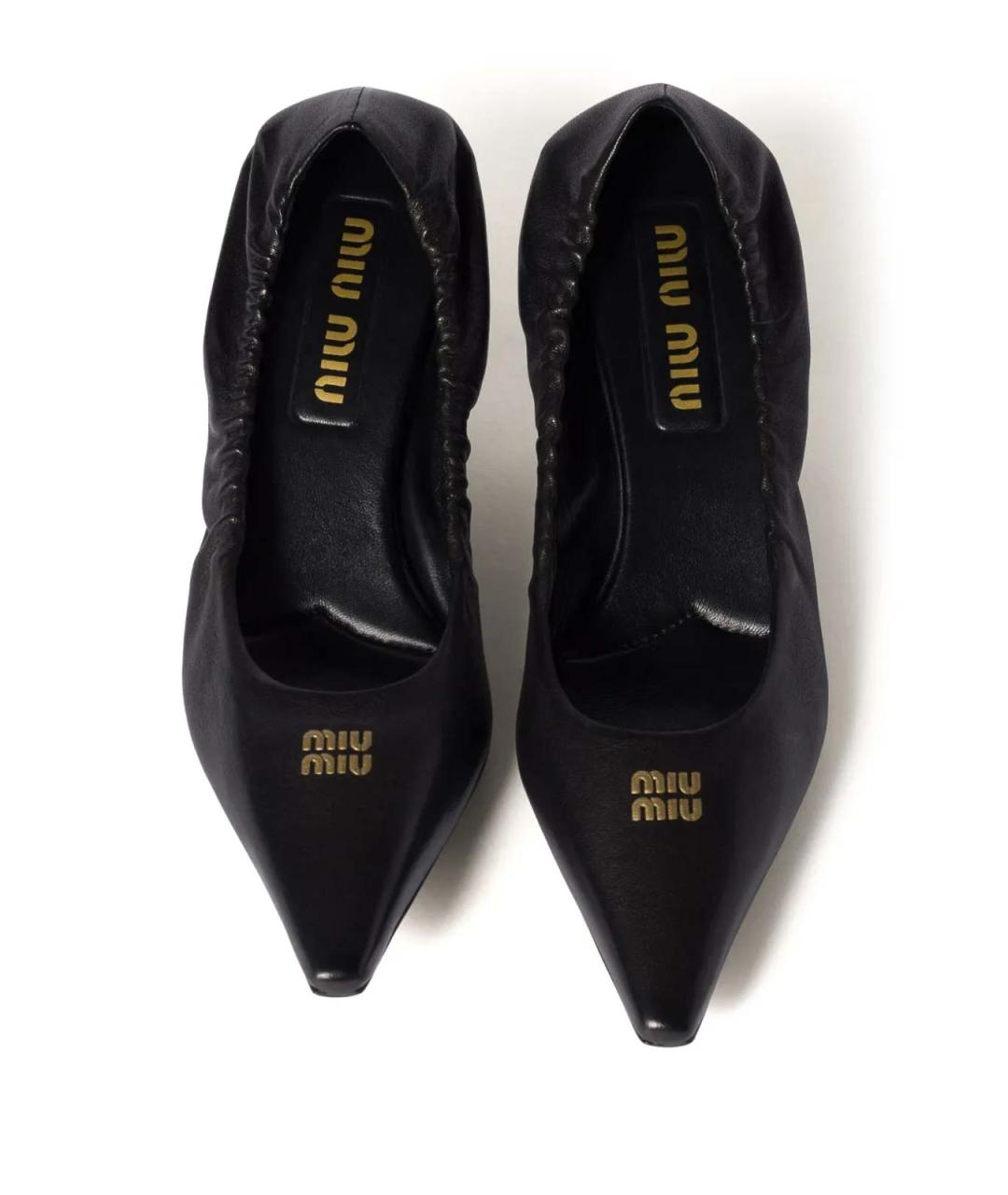 MIU MIU Черные кожаные туфли, фото 4