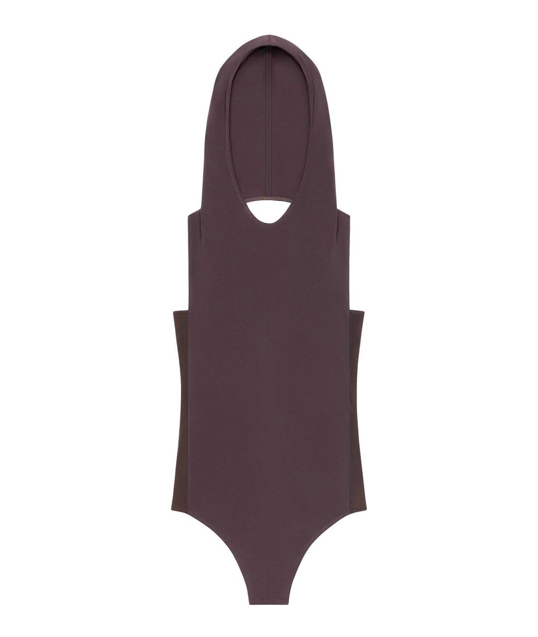 COURREGES Коричневое полиэстеровое боди, фото 1