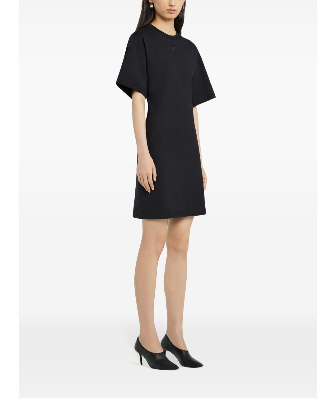COURREGES Черное хлопковое повседневное платье, фото 3