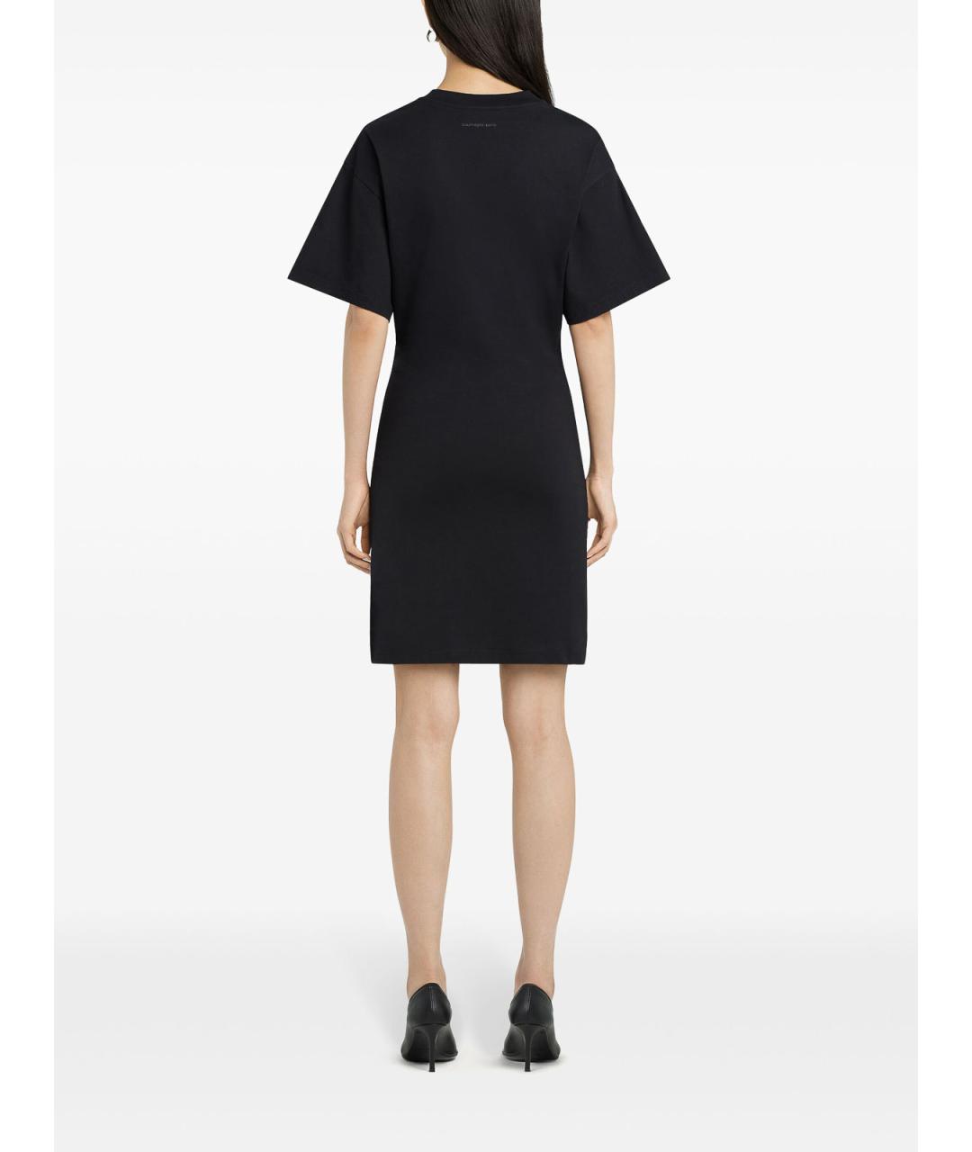 COURREGES Черное хлопковое повседневное платье, фото 4