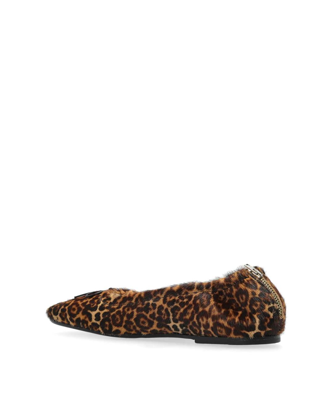 GOLDEN GOOSE DELUXE BRAND Бежевые кожаные балетки, фото 3