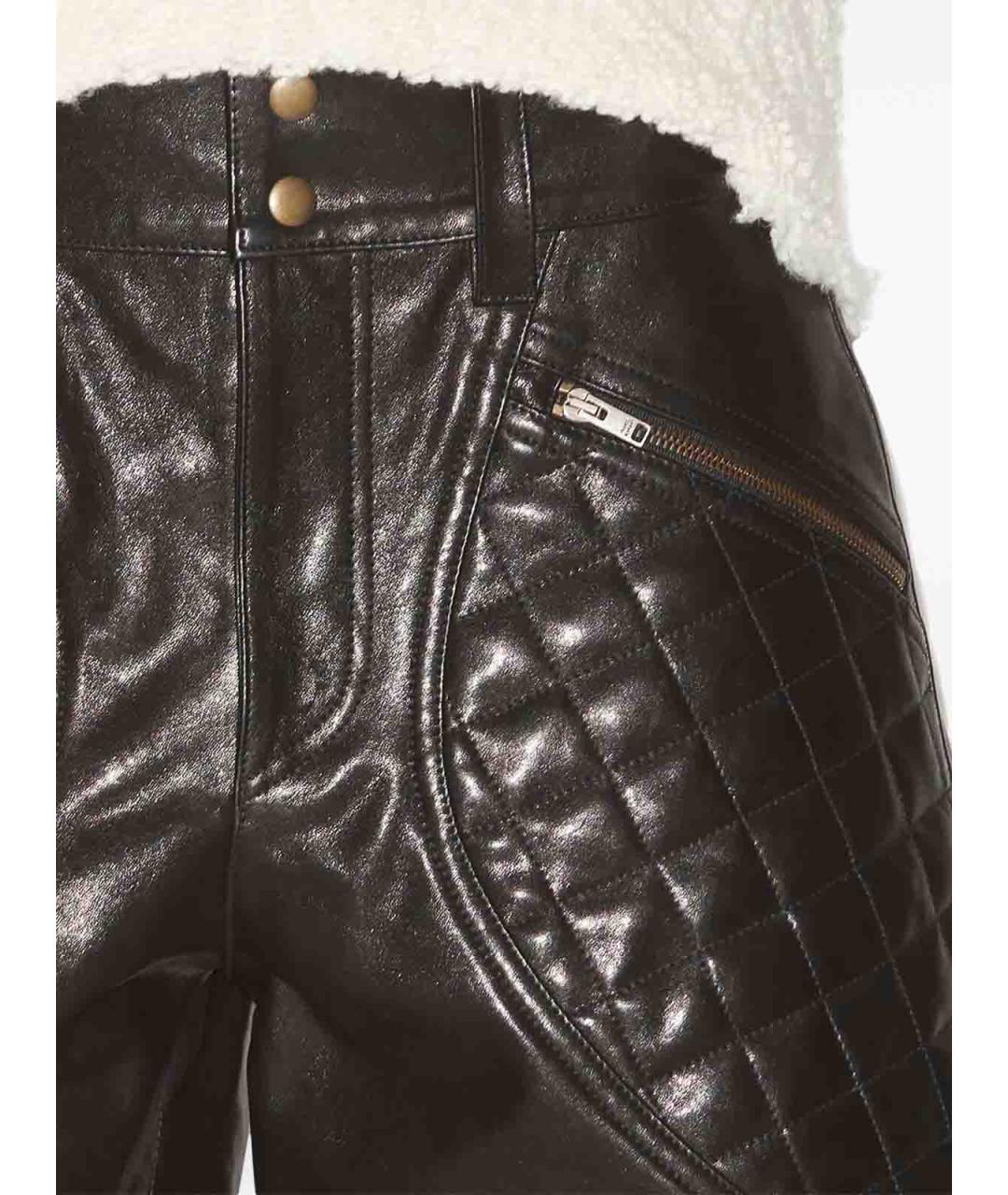 ISABEL MARANT Черные кожаные шорты, фото 5