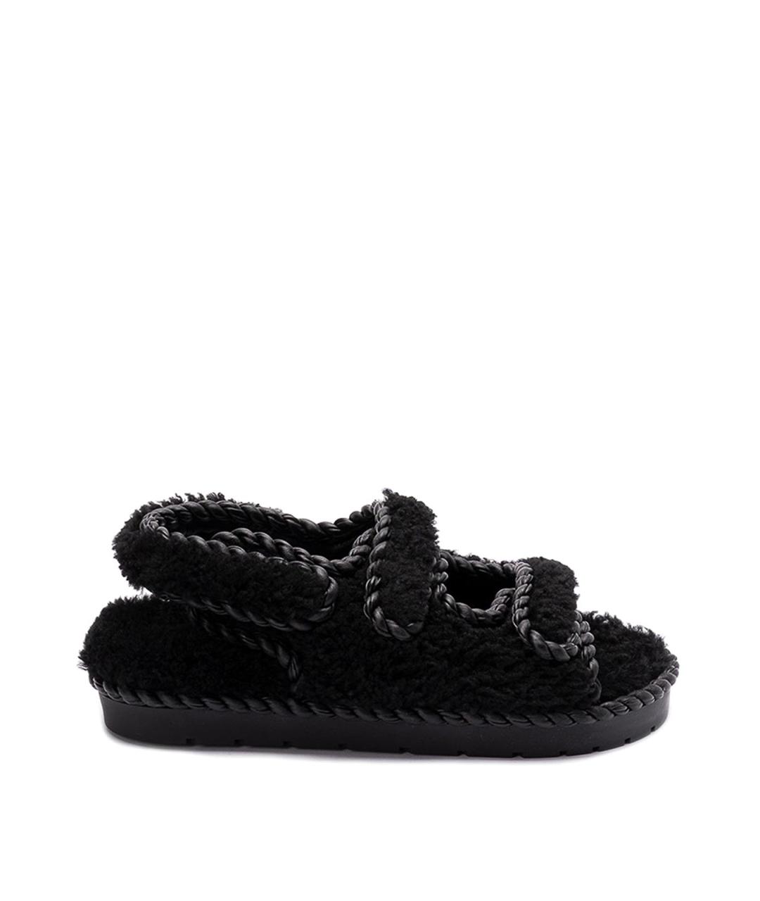 BOTTEGA VENETA Черные кожаные сандалии, фото 1
