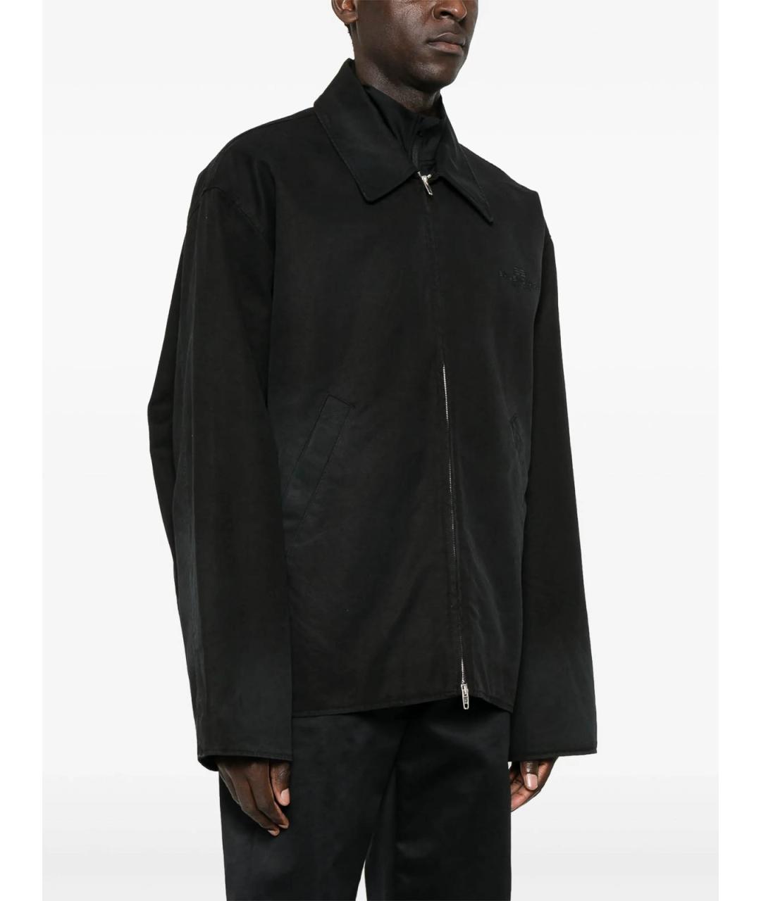 BALENCIAGA Черная хлопковая куртка, фото 3