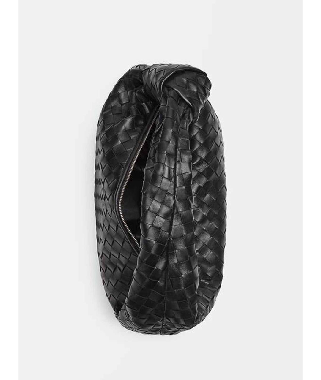 BOTTEGA VENETA Черная кожаная сумка через плечо, фото 3