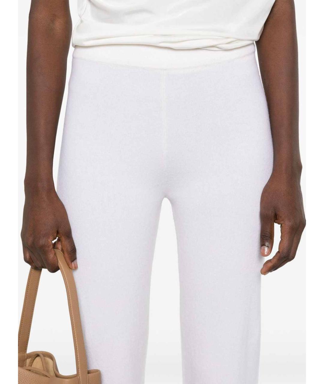 MAX MARA Белые кашемировые брюки широкие, фото 4