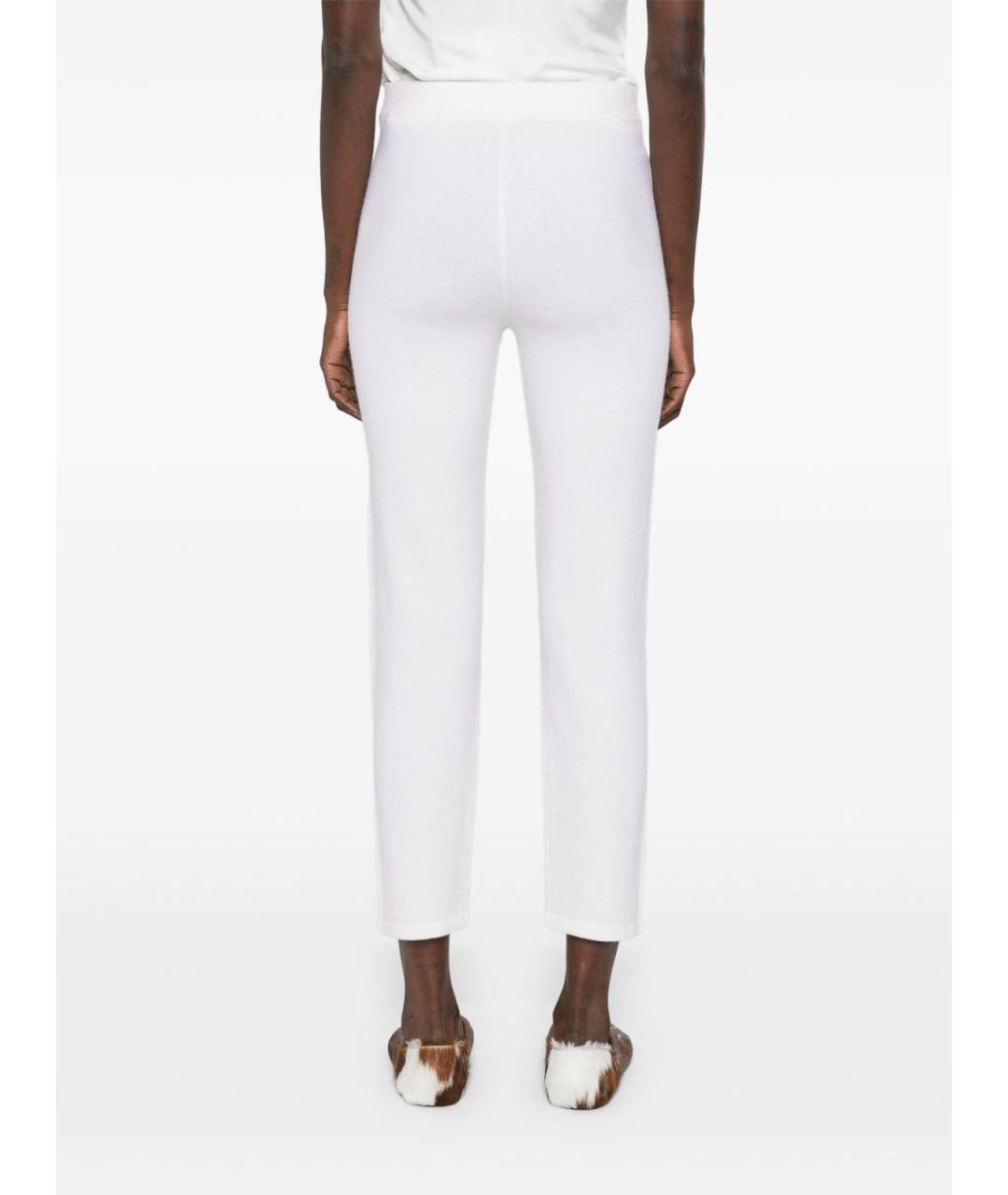 MAX MARA Белые кашемировые брюки широкие, фото 3