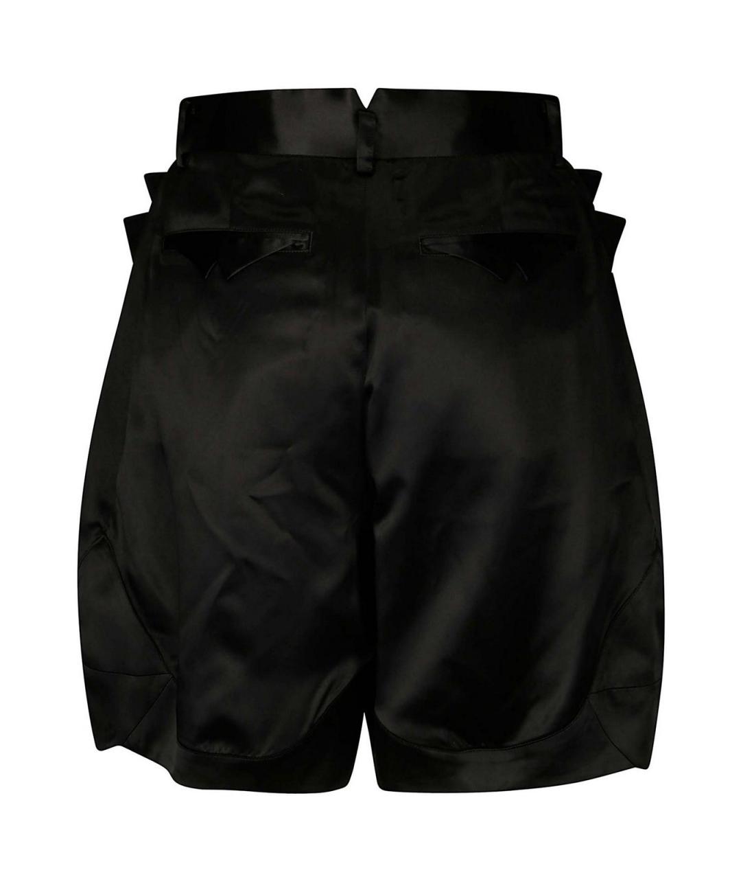 COMME DES GARÇONS Черные ацетатные шорты, фото 2
