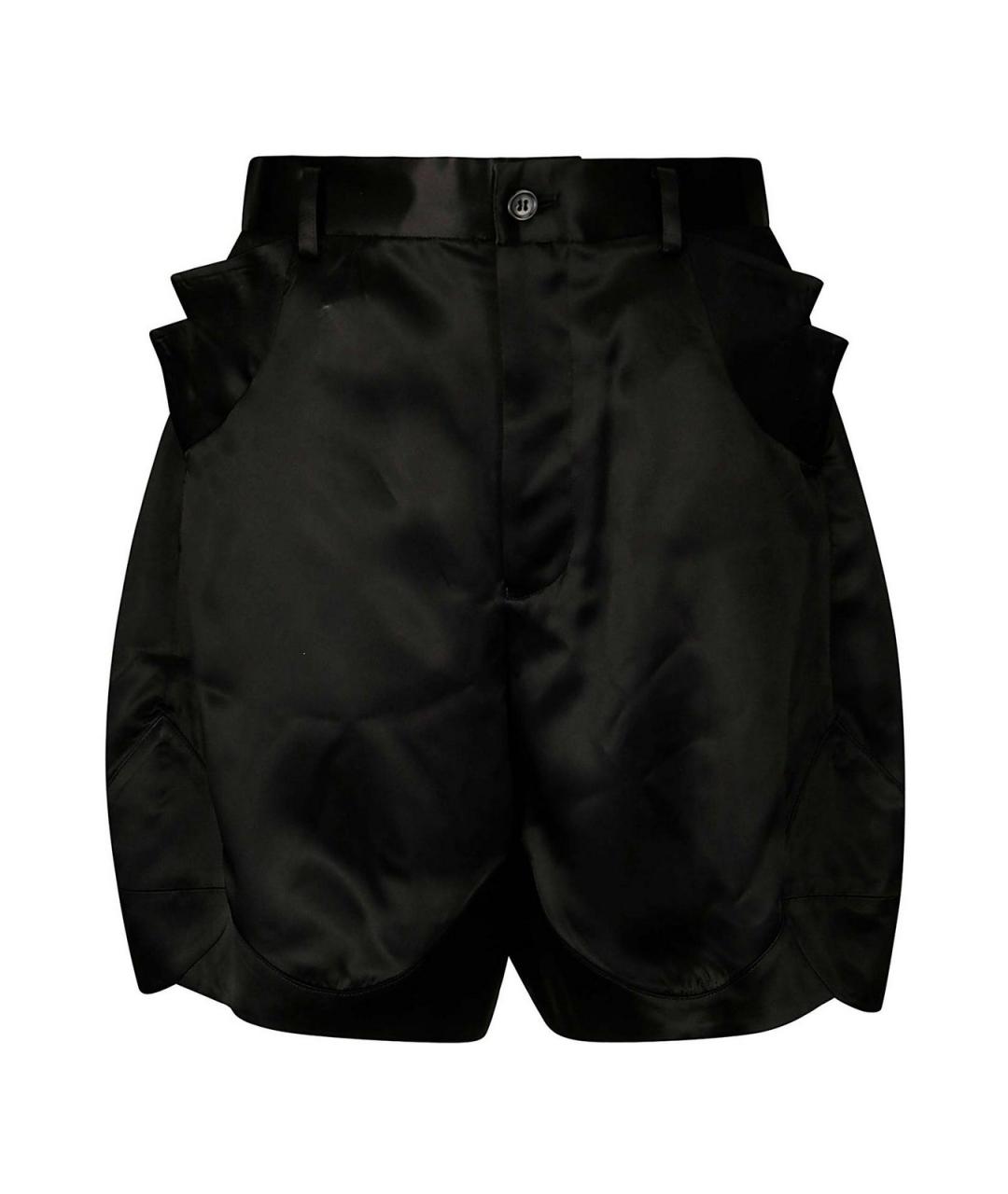 COMME DES GARÇONS Черные ацетатные шорты, фото 1