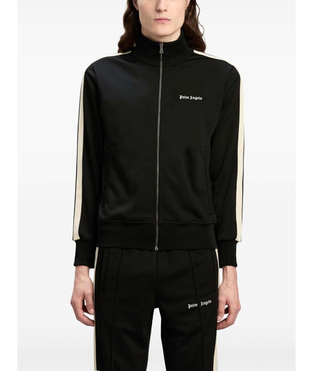 PALM ANGELS Черная полиэстеровая спортивная куртка, фото 2