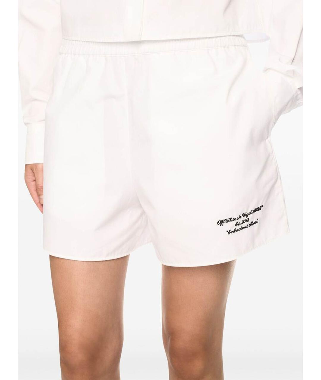 OFF-WHITE Белые хлопковые шорты, фото 2