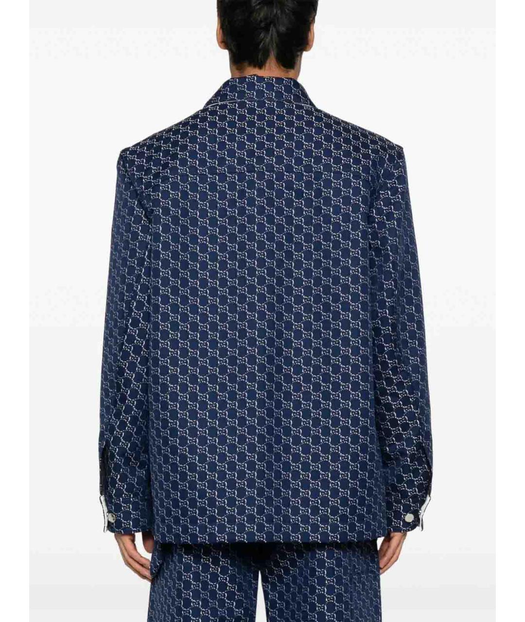 GUCCI Синяя хлопковая куртка, фото 5