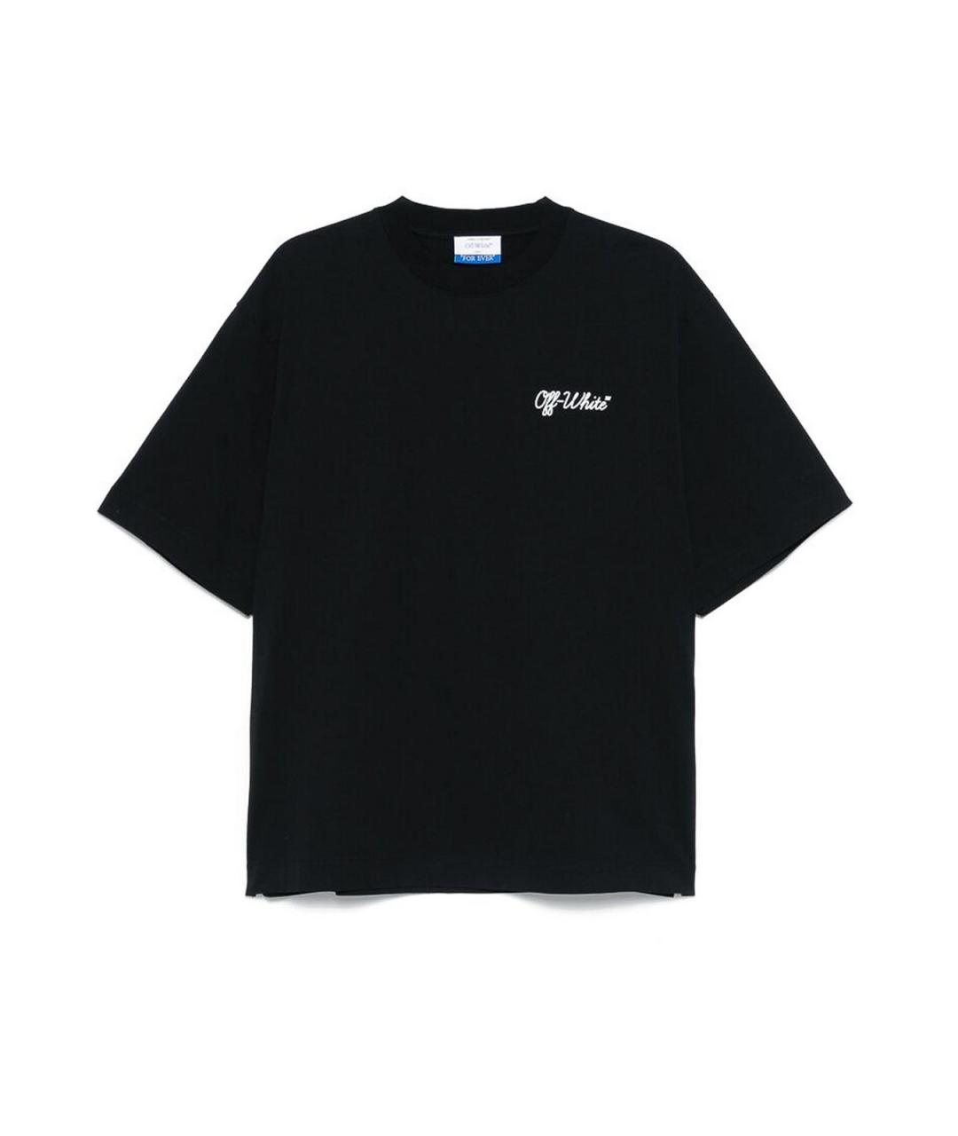 OFF-WHITE Черная хлопковая футболка, фото 1