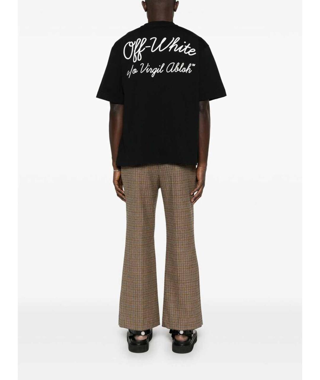 OFF-WHITE Черная хлопковая футболка, фото 2