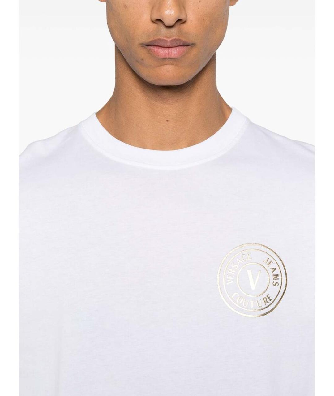 VERSACE JEANS COUTURE Белая хлопковая футболка, фото 3
