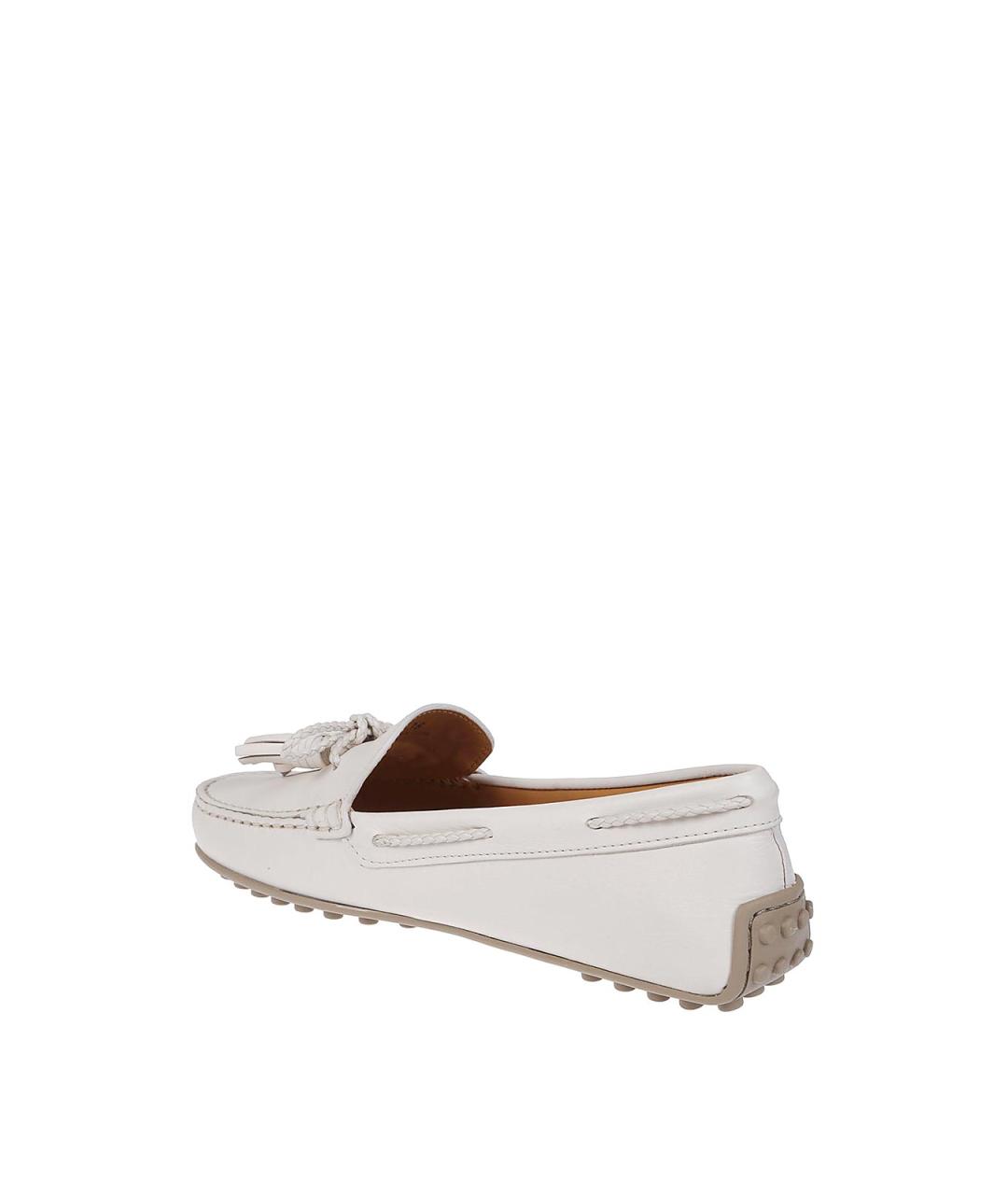 TOD'S Бежевые кожаные лоферы, фото 3