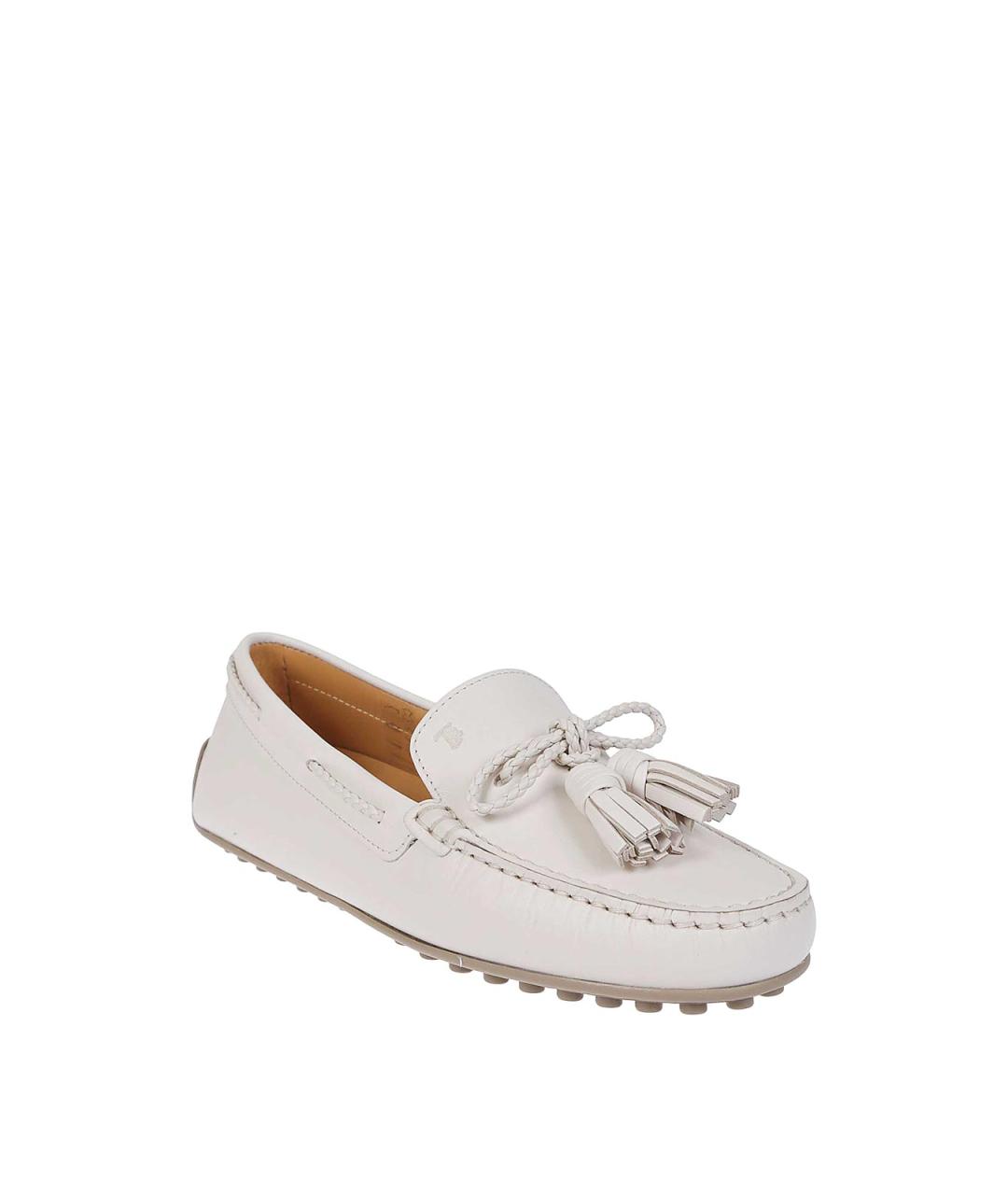 TOD'S Бежевые кожаные лоферы, фото 2
