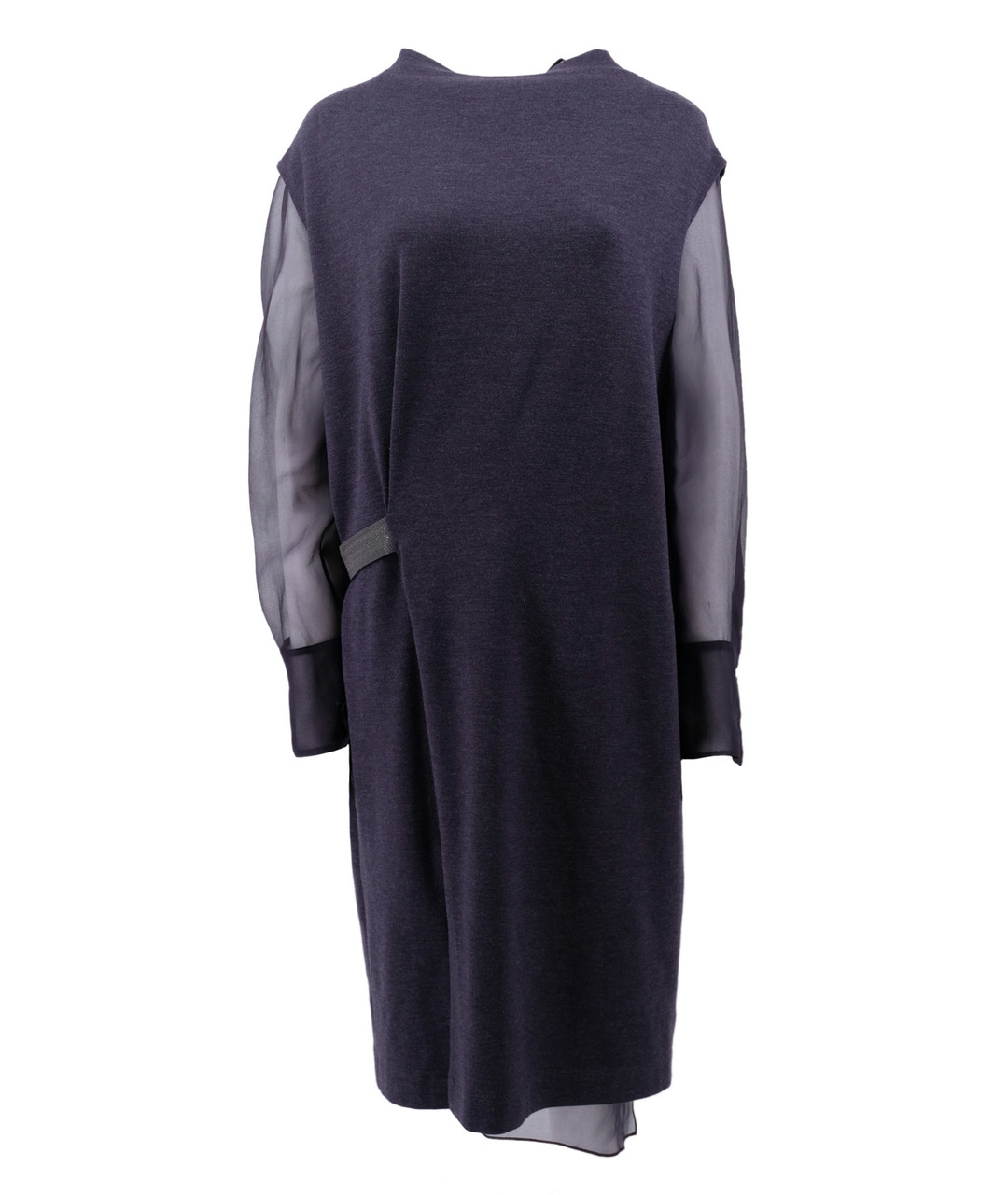 BRUNELLO CUCINELLI Серое шерстяное повседневное платье, фото 1