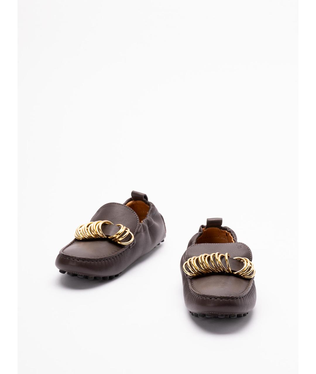 TOD'S Коричневые кожаные лоферы, фото 2