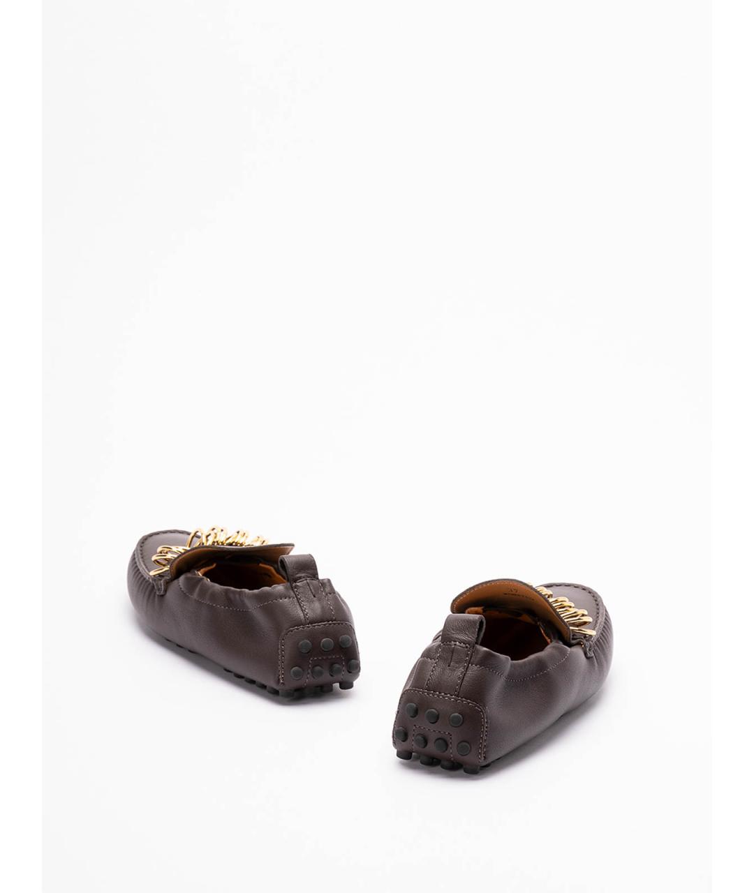 TOD'S Коричневые кожаные лоферы, фото 3