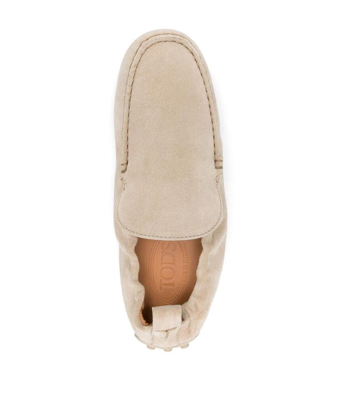TOD'S Бежевые кожаные лоферы, фото 3