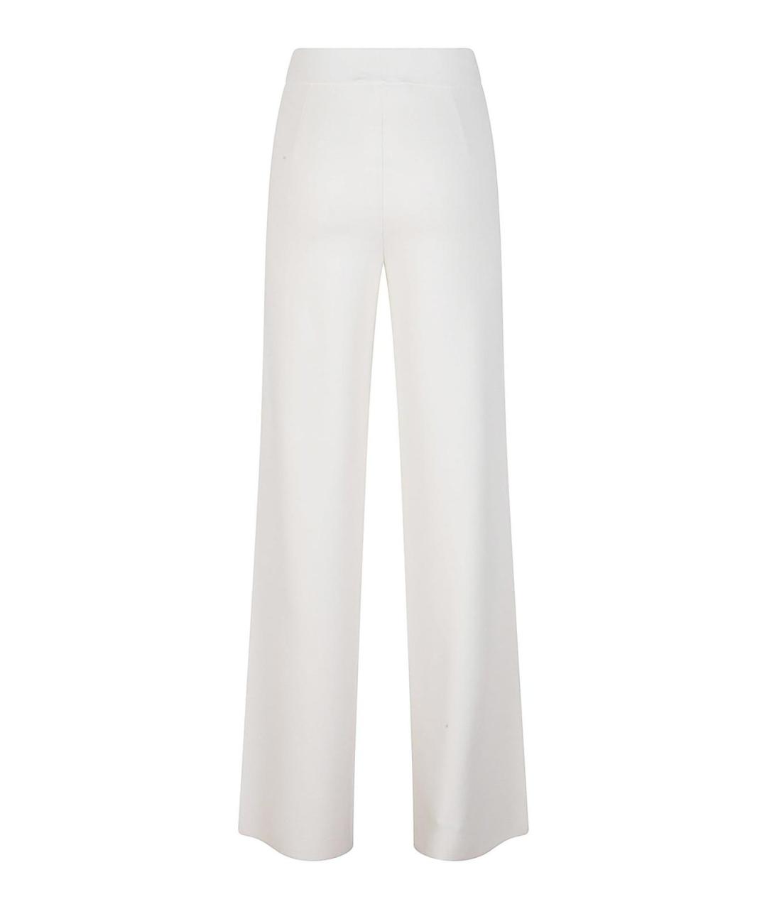 MAX MARA Белые полиэстеровые прямые брюки, фото 2