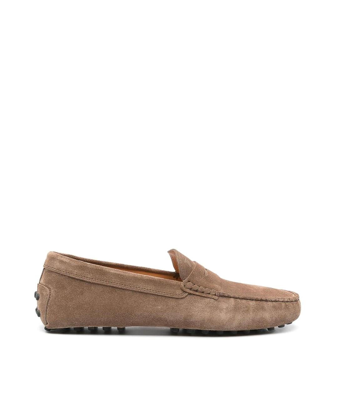 TOD'S Коричневые кожаные лоферы, фото 1