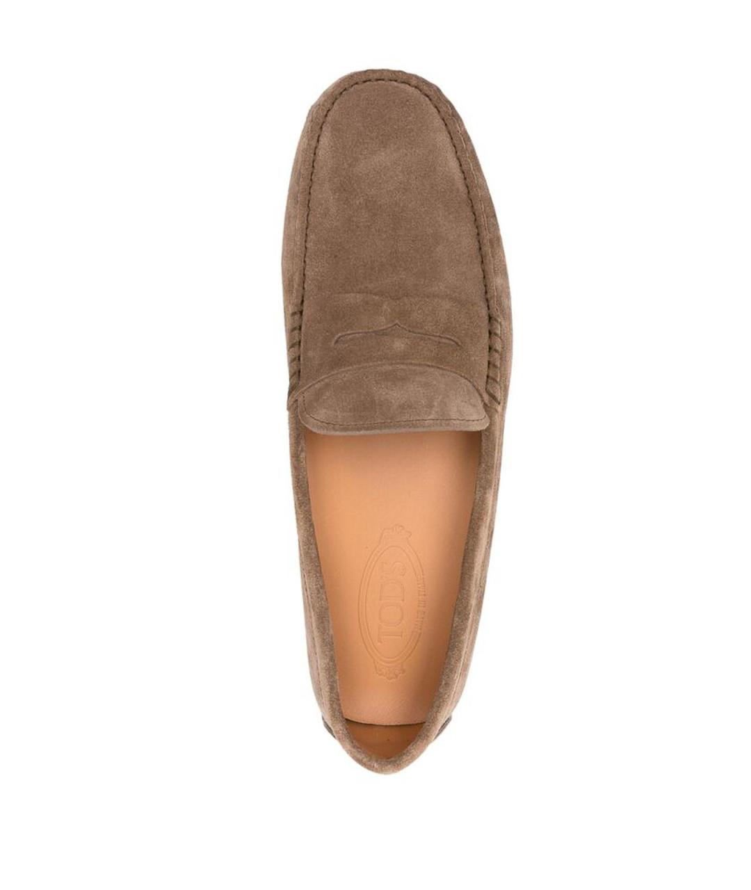 TOD'S Коричневые кожаные лоферы, фото 4