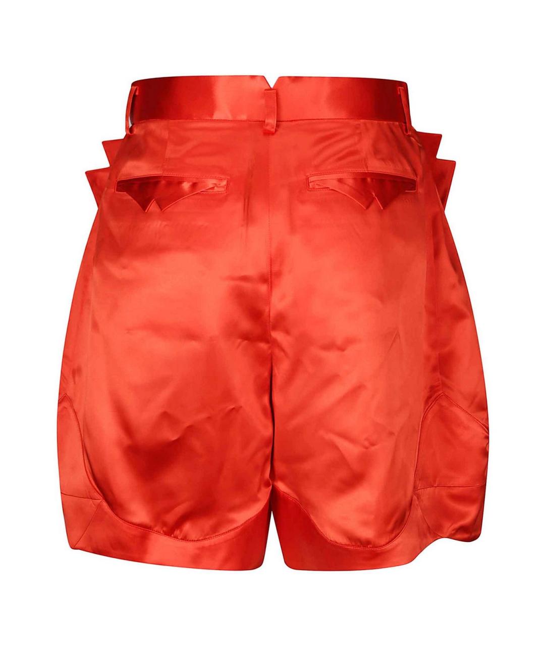 COMME DES GARÇONS Красные ацетатные шорты, фото 2