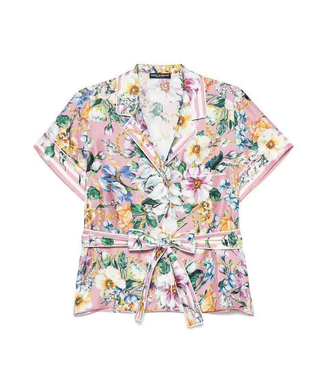 DOLCE&GABBANA Розовая шелковая блузы, фото 1