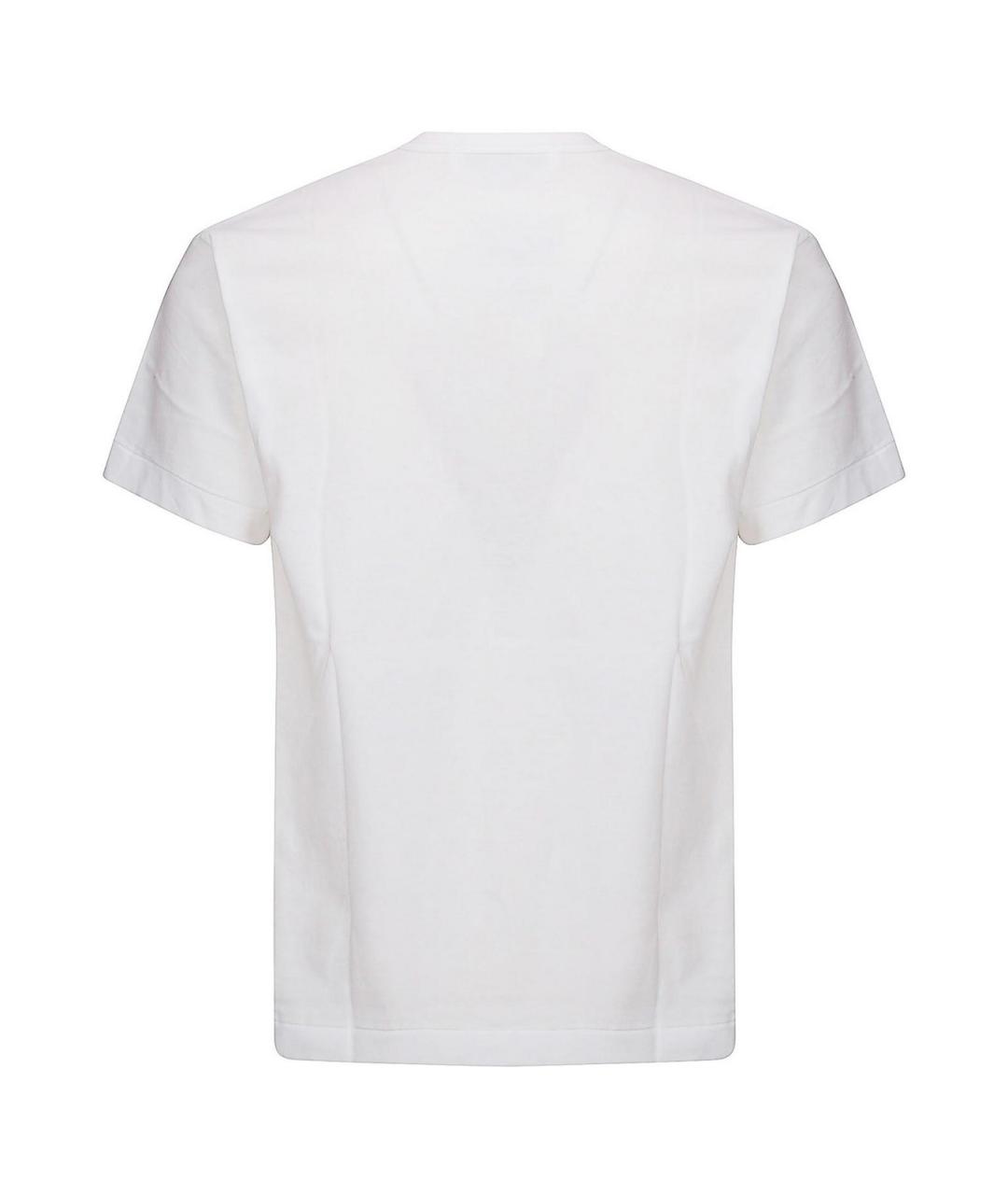 COMME DES GARÇONS SHIRT Белая хлопковая футболка, фото 2