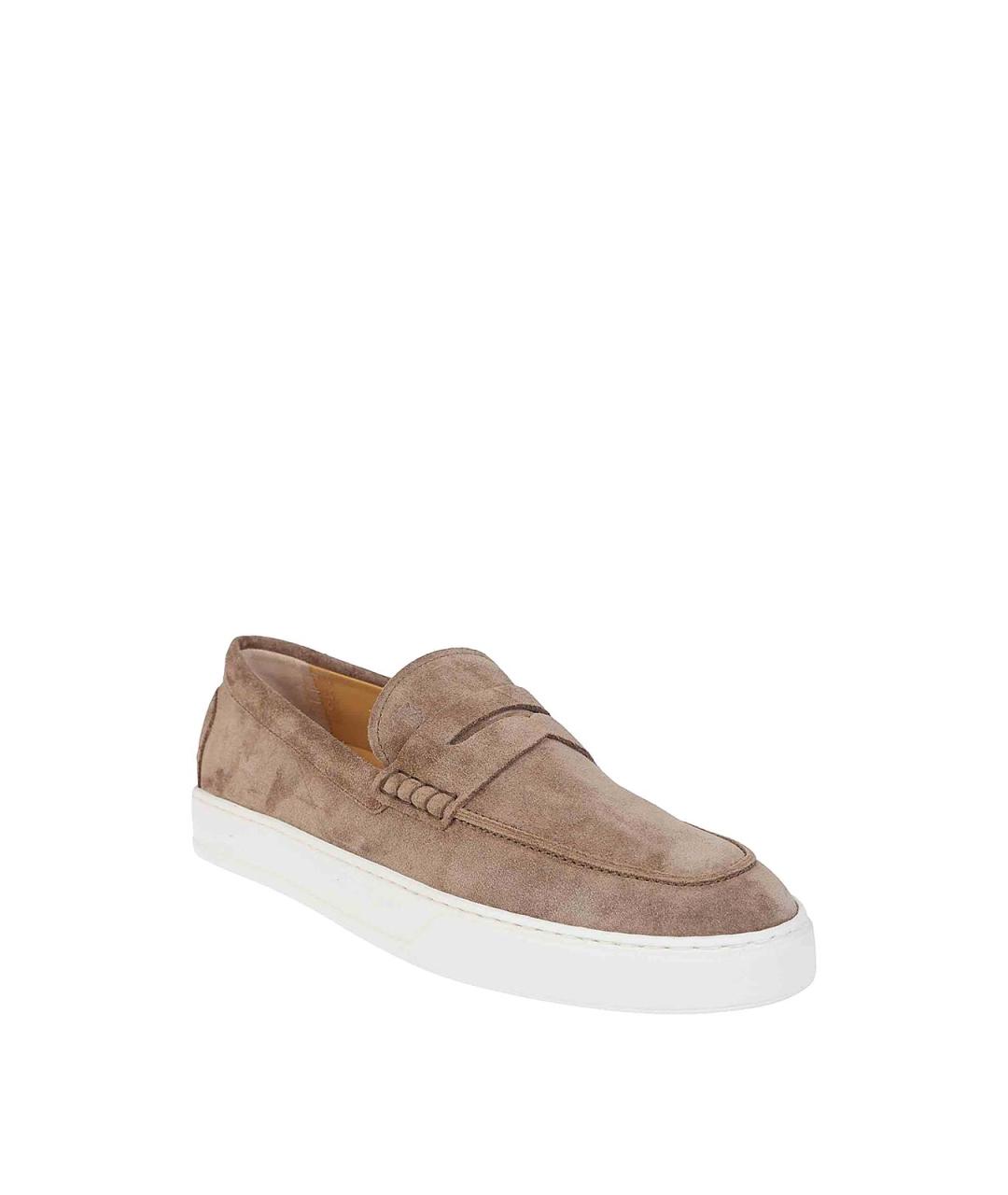 TOD'S Коричневые замшевые лоферы, фото 2