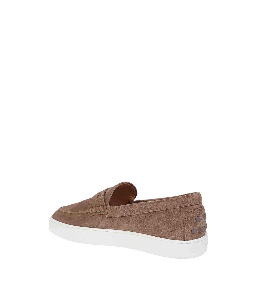 TOD'S Коричневые замшевые лоферы, фото 3