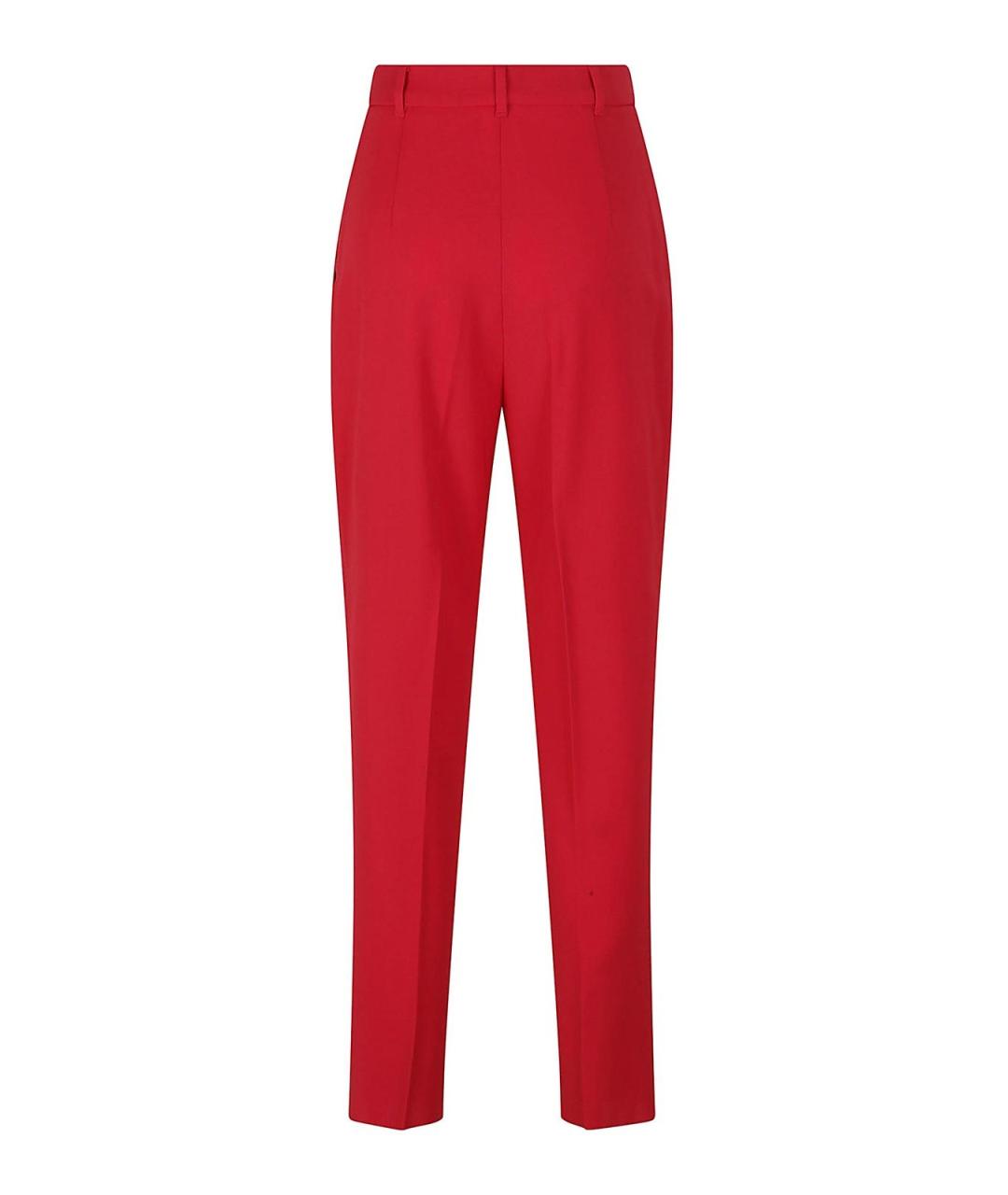 MAX MARA Красные шерстяные брюки узкие, фото 2