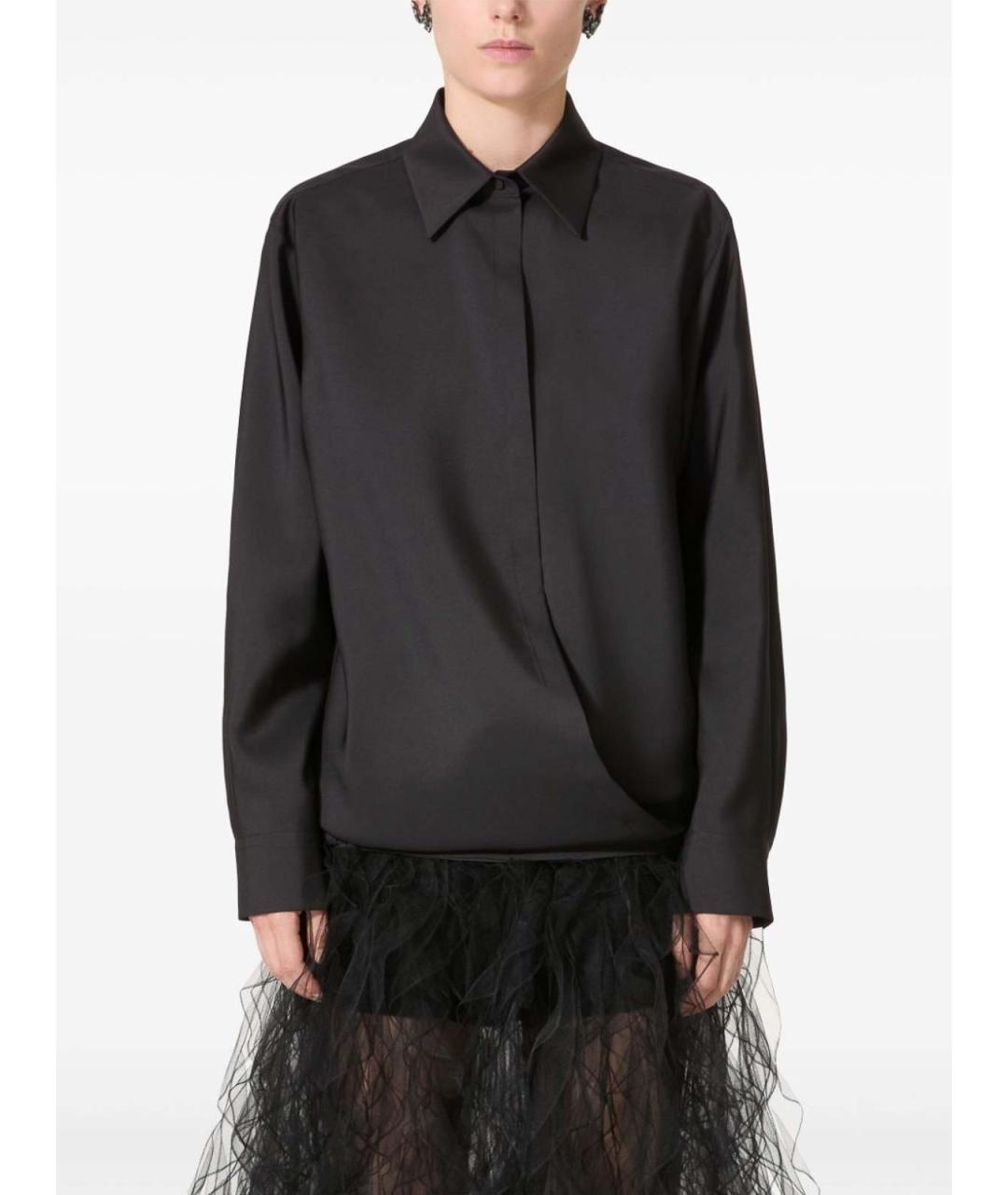 VALENTINO Черная шерстяная рубашка, фото 4