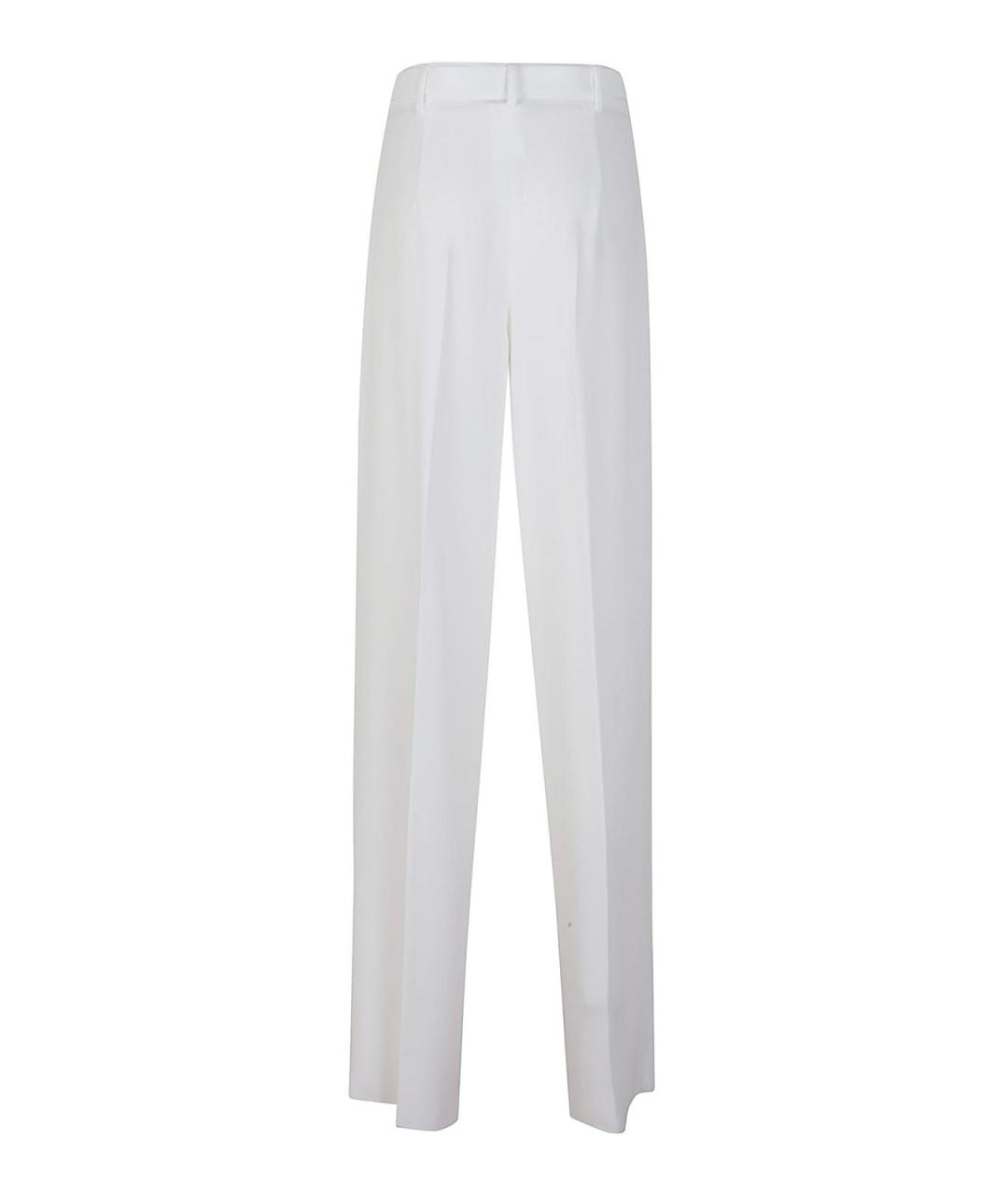 MAX MARA Белые полиэстеровые прямые брюки, фото 2