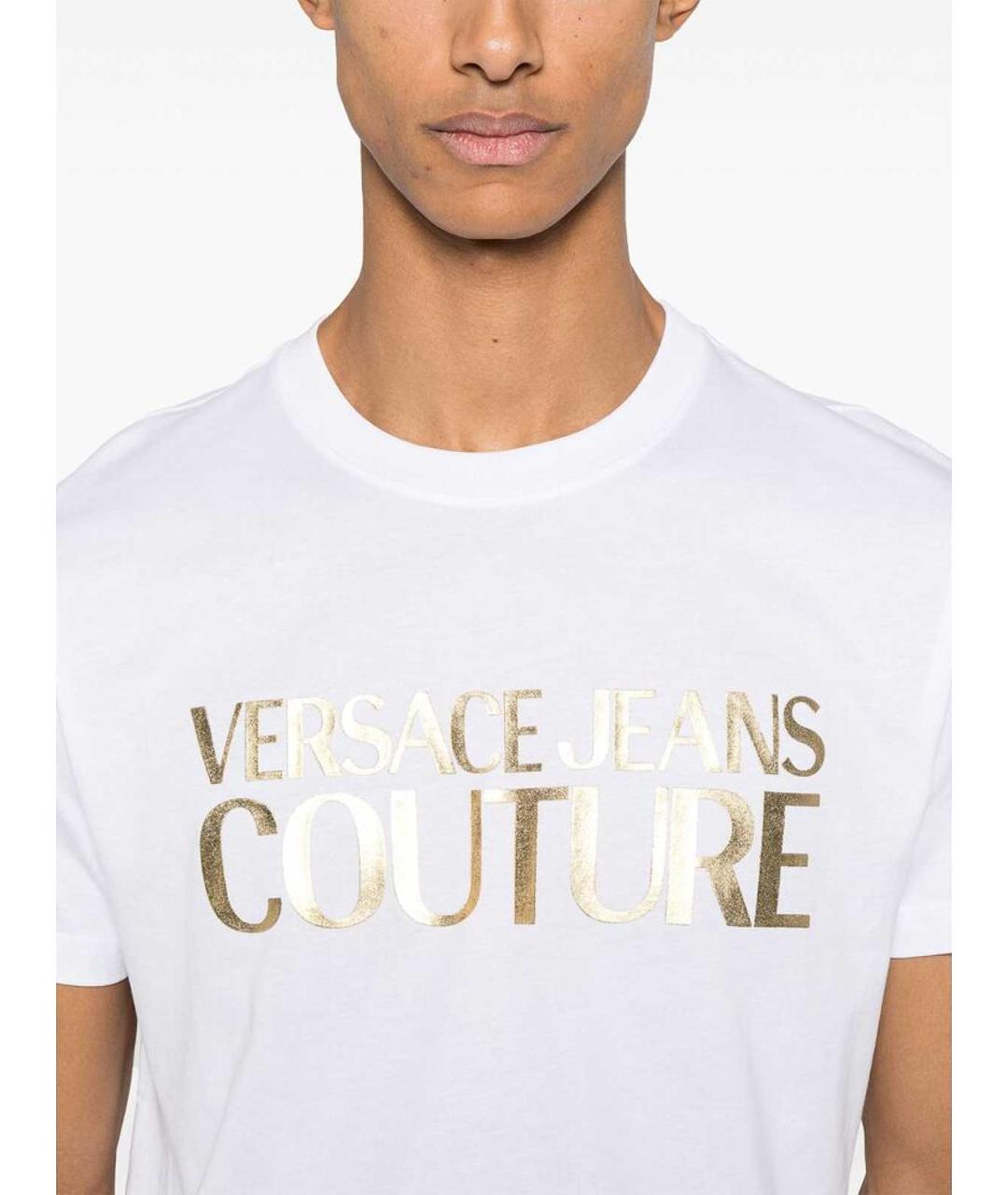 VERSACE JEANS COUTURE Белая хлопковая футболка, фото 2