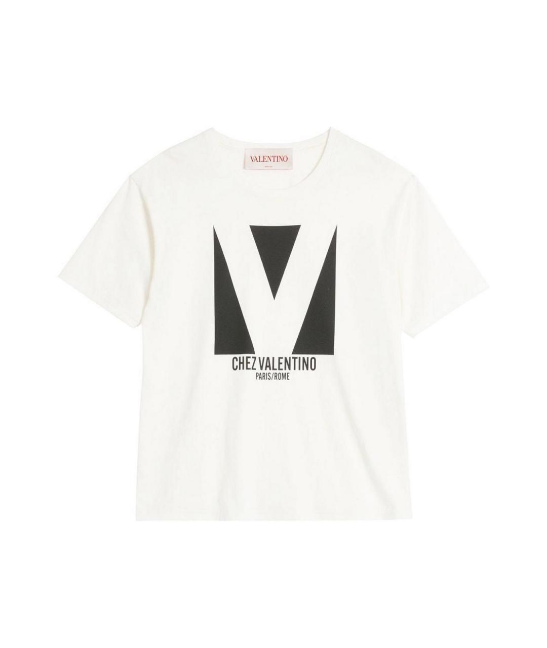 VALENTINO Бежевая хлопковая футболка, фото 1
