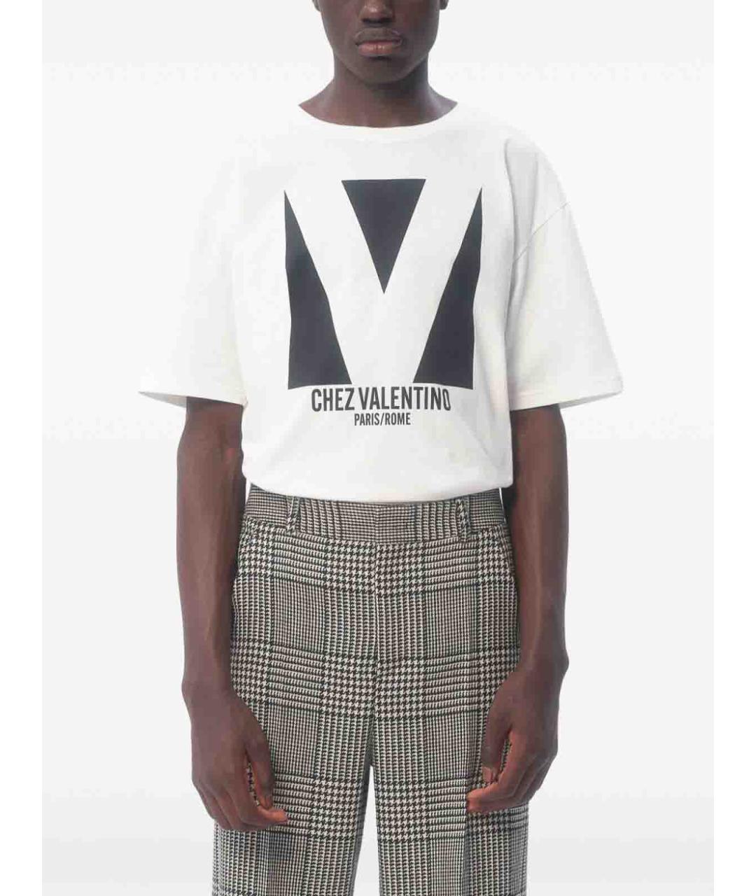 VALENTINO Бежевая хлопковая футболка, фото 6