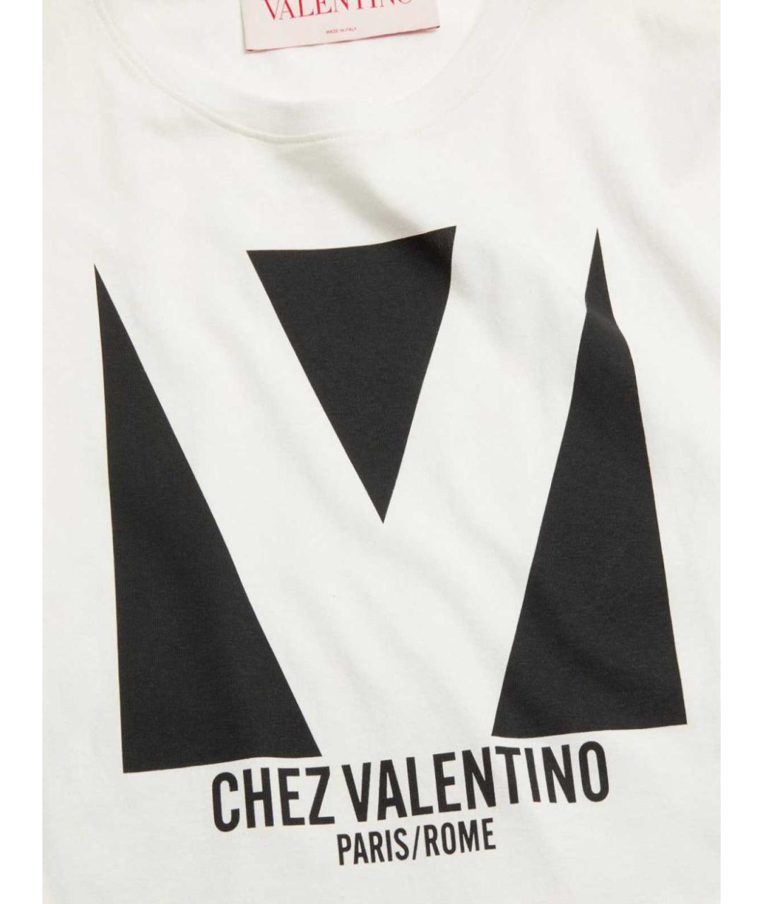 VALENTINO Бежевая хлопковая футболка, фото 4