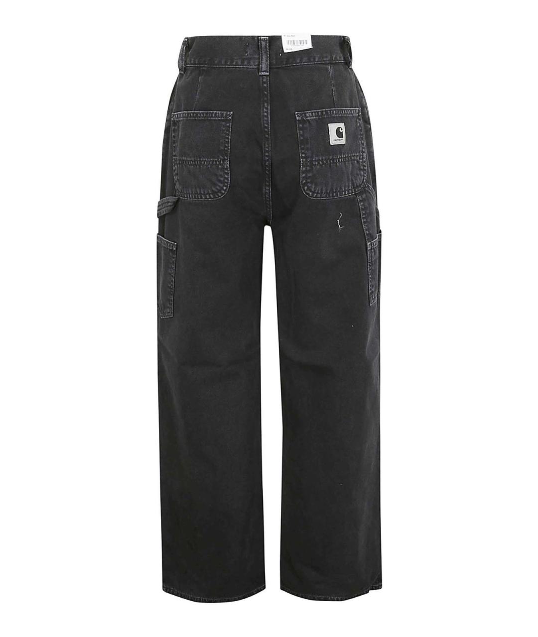 CARHARTT Черные хлопковые прямые джинсы, фото 2