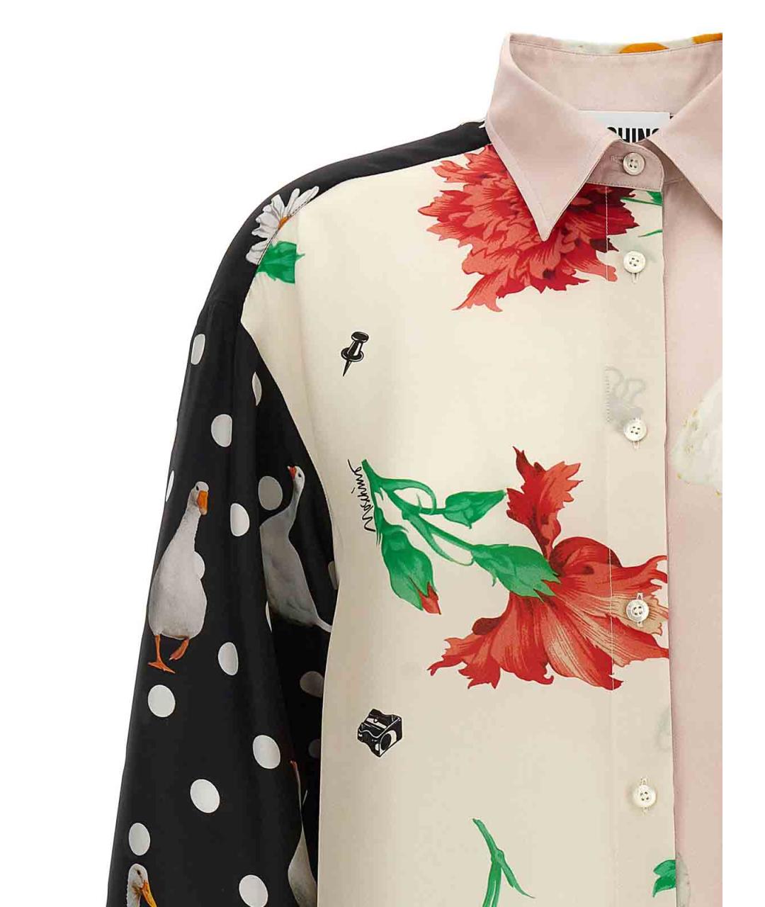 MOSCHINO Мульти шелковая рубашка, фото 3
