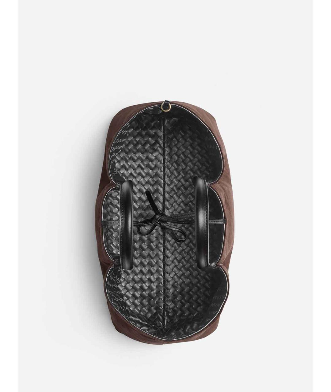 BOTTEGA VENETA Черная кожаная сумка тоут, фото 5