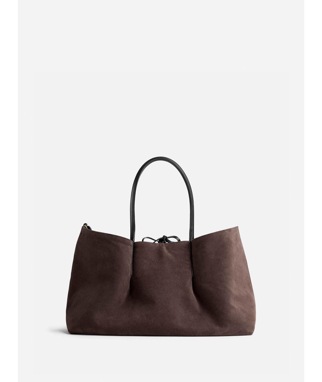 BOTTEGA VENETA Черная кожаная сумка тоут, фото 4