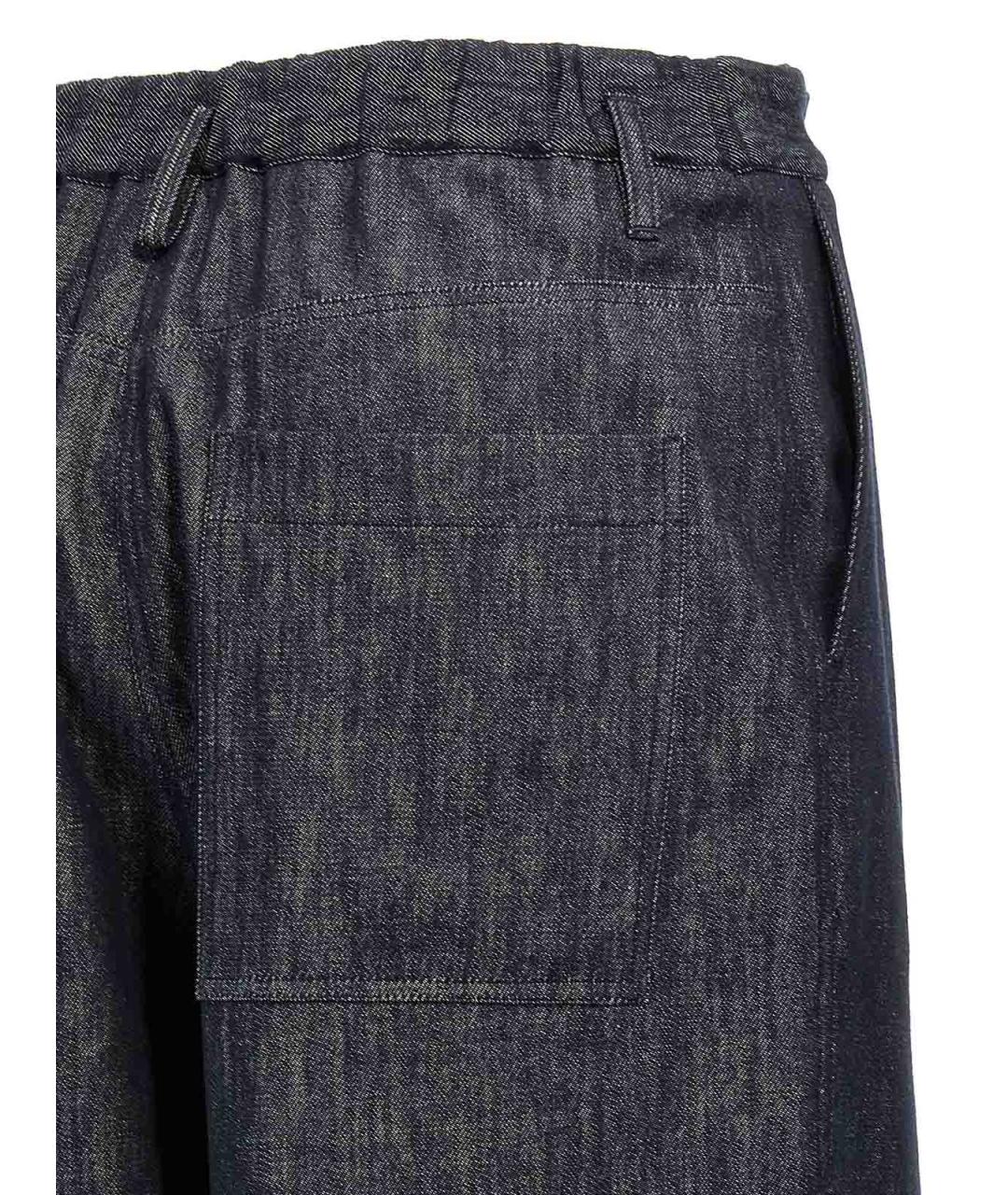 BRUNELLO CUCINELLI Синие хлопковые шорты, фото 4