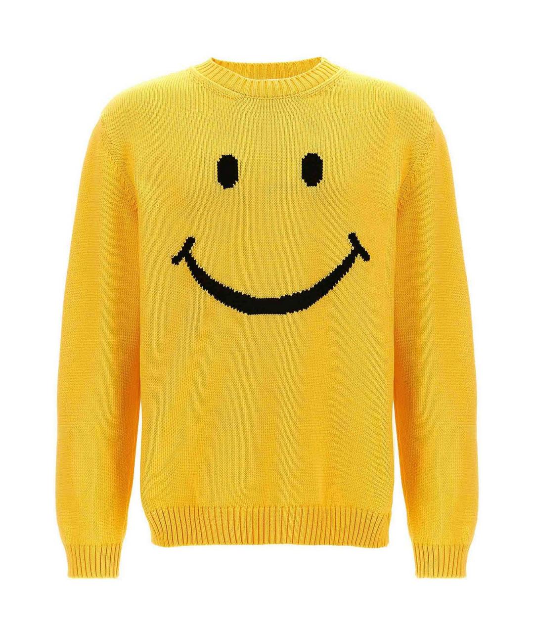 MOSCHINO Желтый хлопковый джемпер / свитер, фото 1