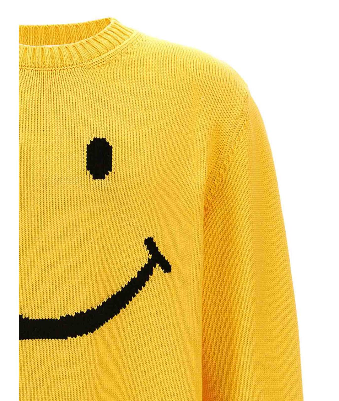 MOSCHINO Желтый хлопковый джемпер / свитер, фото 3