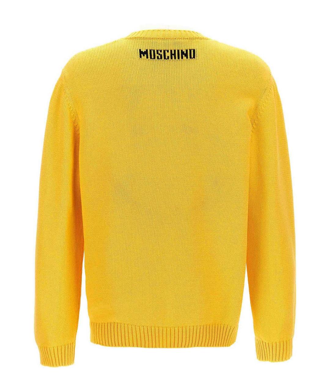 MOSCHINO Желтый хлопковый джемпер / свитер, фото 2
