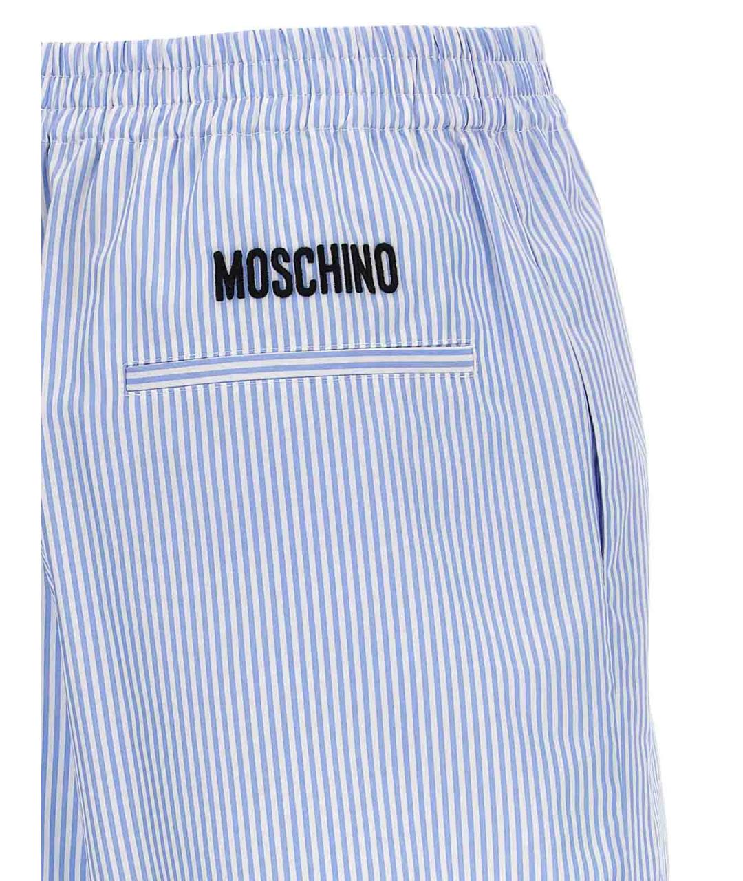 MOSCHINO Голубые хлопковые шорты, фото 4