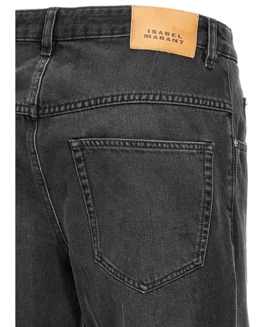 ISABEL MARANT Черные хлопковые джинсы клеш, фото 4
